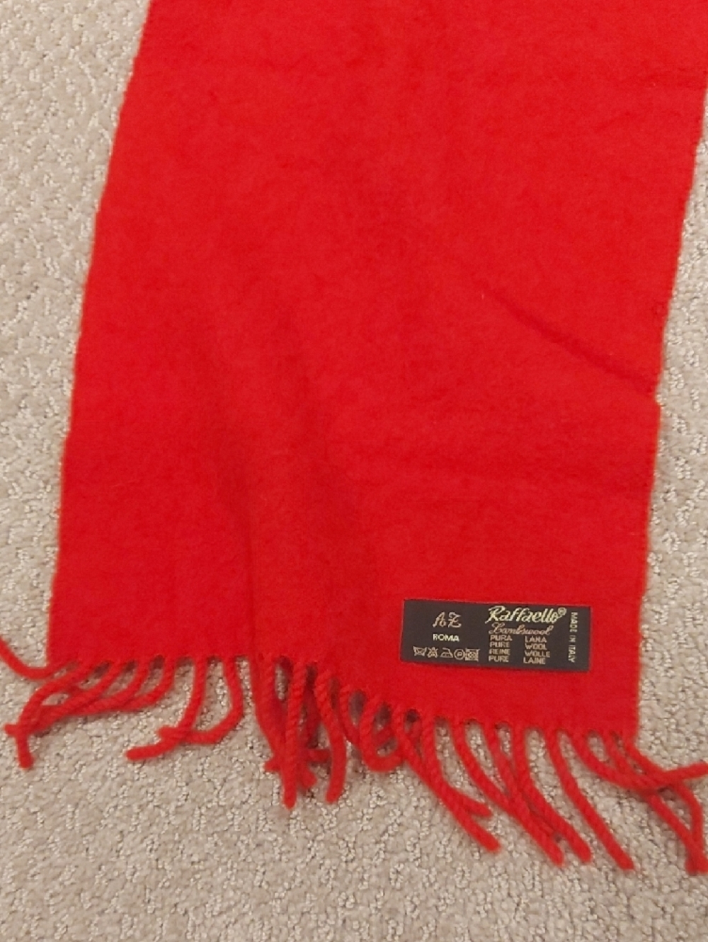 RAFFAELLO ROSSI Bright Red Fringe Scarf - Picture 3 of 4